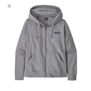 Patagonia Ahnya Gray Full Zip Organic Cotton Hoodie